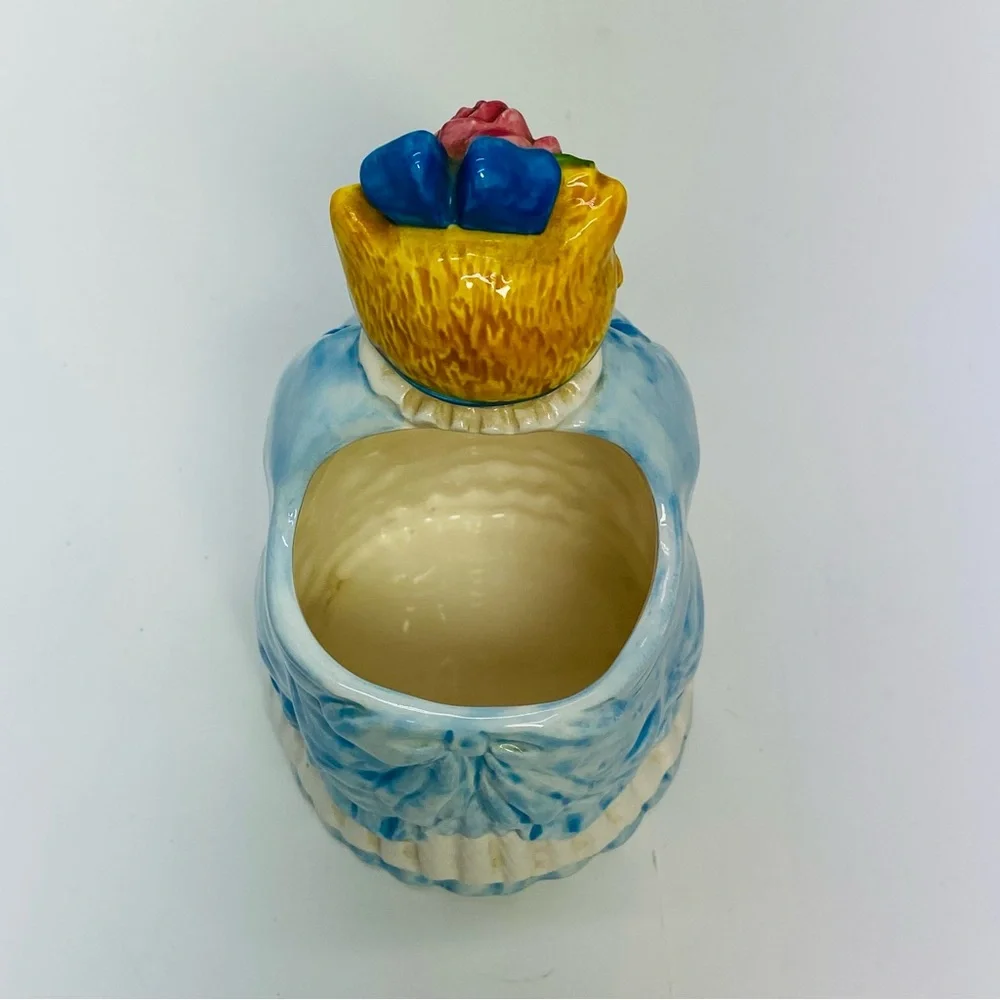 Otagiri Vintage Cat holding Teapot Utensil Holder Vase Planter EK Brownd Japan